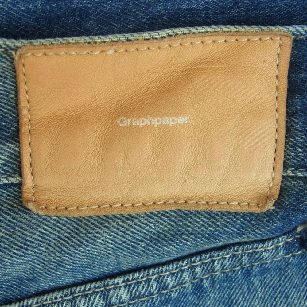 GRAPHPAPER グラフペーパー GM231-40102DB Selvage Denim Five Pocket Tapered Pants (DK.FADE) セルヴィッジ 5P 5ポケット テーパード デニム パンツ インディゴブルー系 1【中古】
