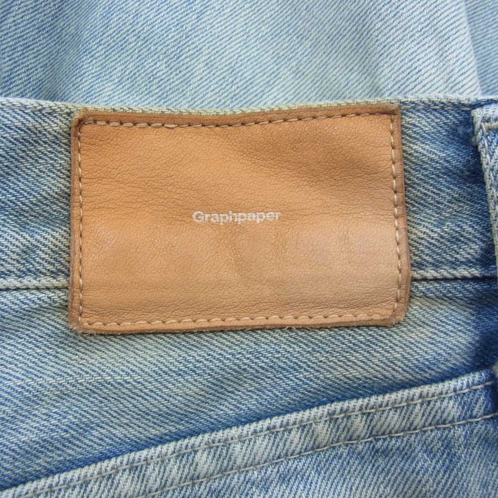 GRAPHPAPER グラフペーパー GM223-40019LB Selvage Denim Five Pocket Tapered Pants(LT.FADE) セルヴィッジ 5P 5ポケット テーパード デニムパンツ インディゴブルー系 1【中古】