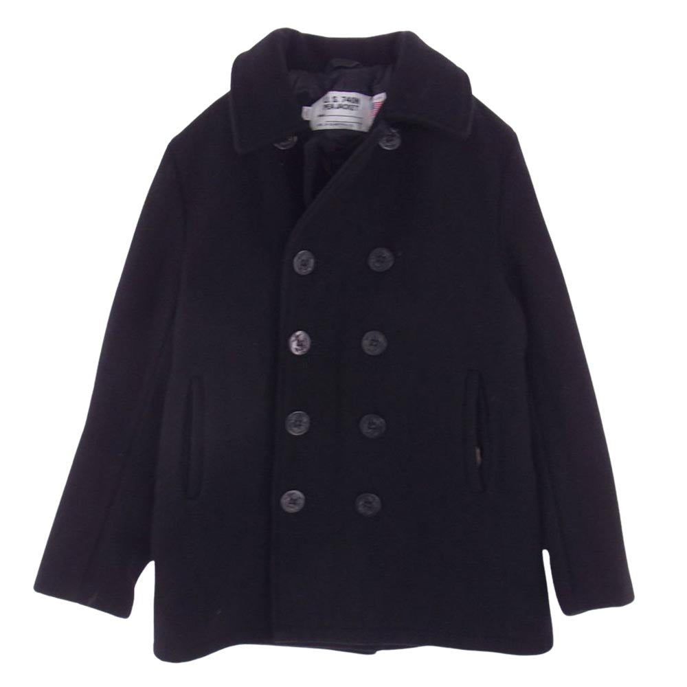 schott ショット ウール Pコート ブラック系 38【中古】