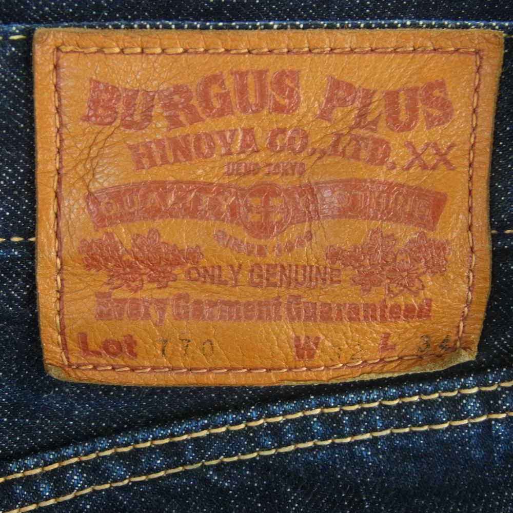 バーガスプラス Lot No. 770 デニム パンツ コットン 日本製 インディゴブルー系 W32 L34【中古】