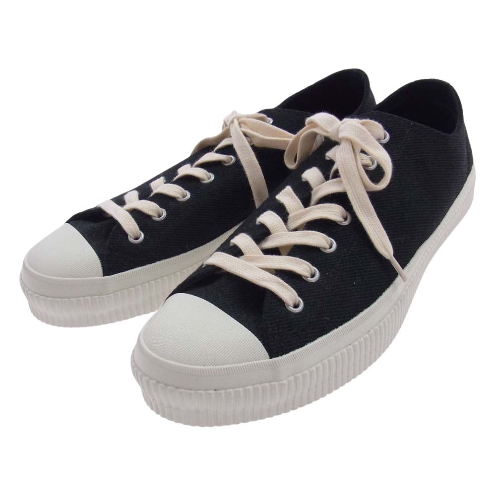 IRON HEART アイアンハート IHSN-01 IH LOW CUT ローカット キャンバス スニーカー  ブラック系 9.5【新古品】【未使用】【中古】