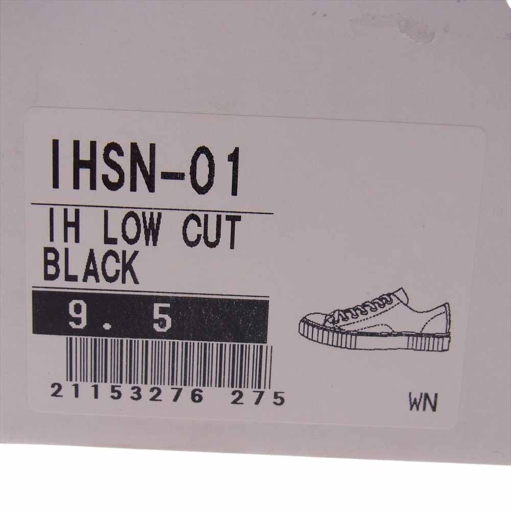 IRON HEART アイアンハート IHSN-01 IH LOW CUT ローカット キャンバス スニーカー  ブラック系 9.5【新古品】【未使用】【中古】