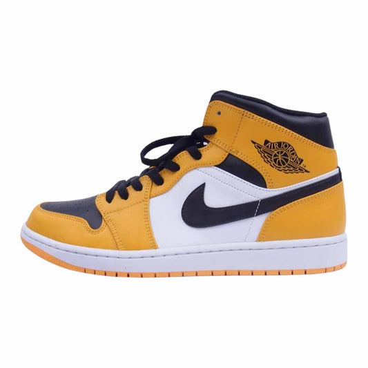 NIKE ナイキ 554724-701 Air Jordan 1 Mid Taxi エアジョーダン ミッド タクシー ホワイト系 イエロー系 US11【美品】【中古】
