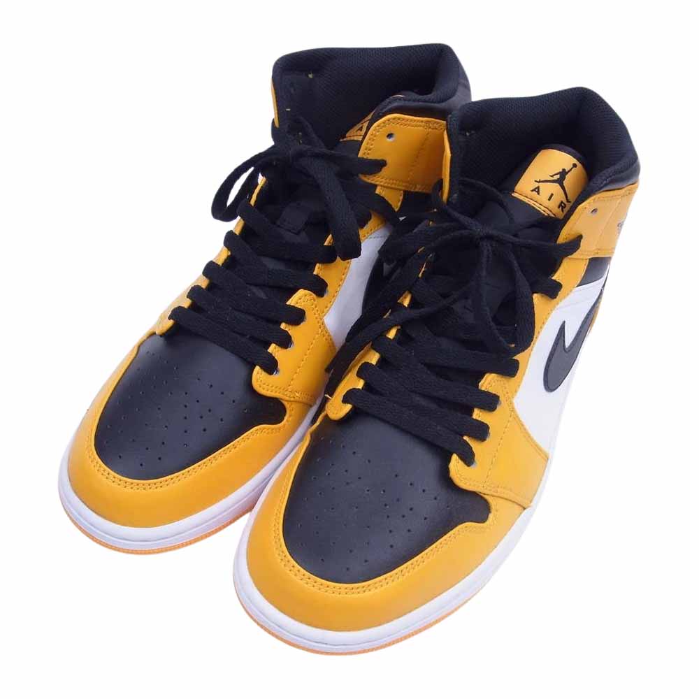 NIKE ナイキ 554724-701 Air Jordan 1 Mid Taxi エアジョーダン ミッド タクシー ホワイト系 イエロー系 US11【美品】【中古】