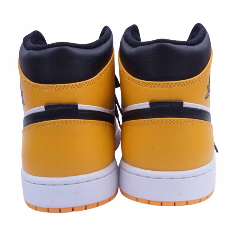 NIKE ナイキ 554724-701 Air Jordan 1 Mid Taxi エアジョーダン ミッド タクシー ホワイト系 イエロー系 US11【美品】【中古】