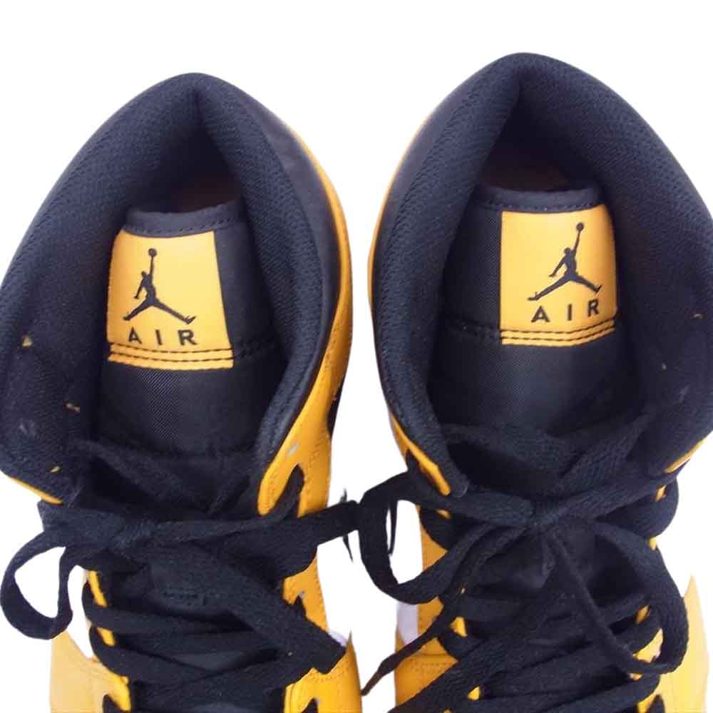 NIKE ナイキ 554724-701 Air Jordan 1 Mid Taxi エアジョーダン ミッド タクシー ホワイト系 イエロー系 US11【美品】【中古】