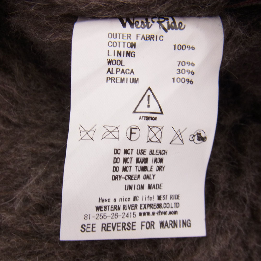 ウエストライド B-9 デッキ ミリタリー ボア コットン ジャケット コート  チャコール系【中古】