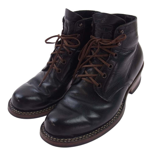 WHITE'S BOOTS ホワイツブーツ セミドレス レザー レースアップ ブーツ ブラック系 8 1/2 E【中古】