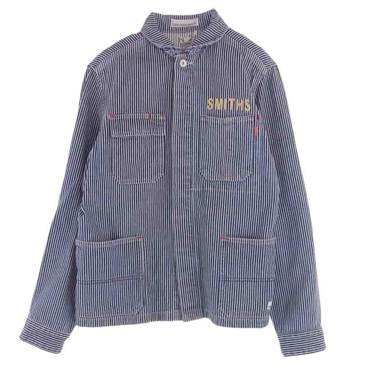 ベドウィン × PARAMOUNT パラマウント ヒッコリー カバーオール ジャケット ライトブルー系【中古】