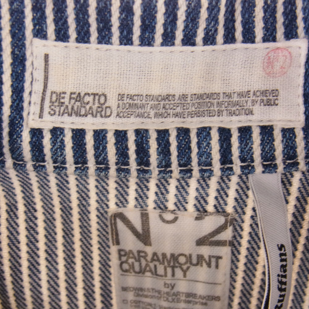 ベドウィン × PARAMOUNT パラマウント ヒッコリー カバーオール ジャケット ライトブルー系【中古】