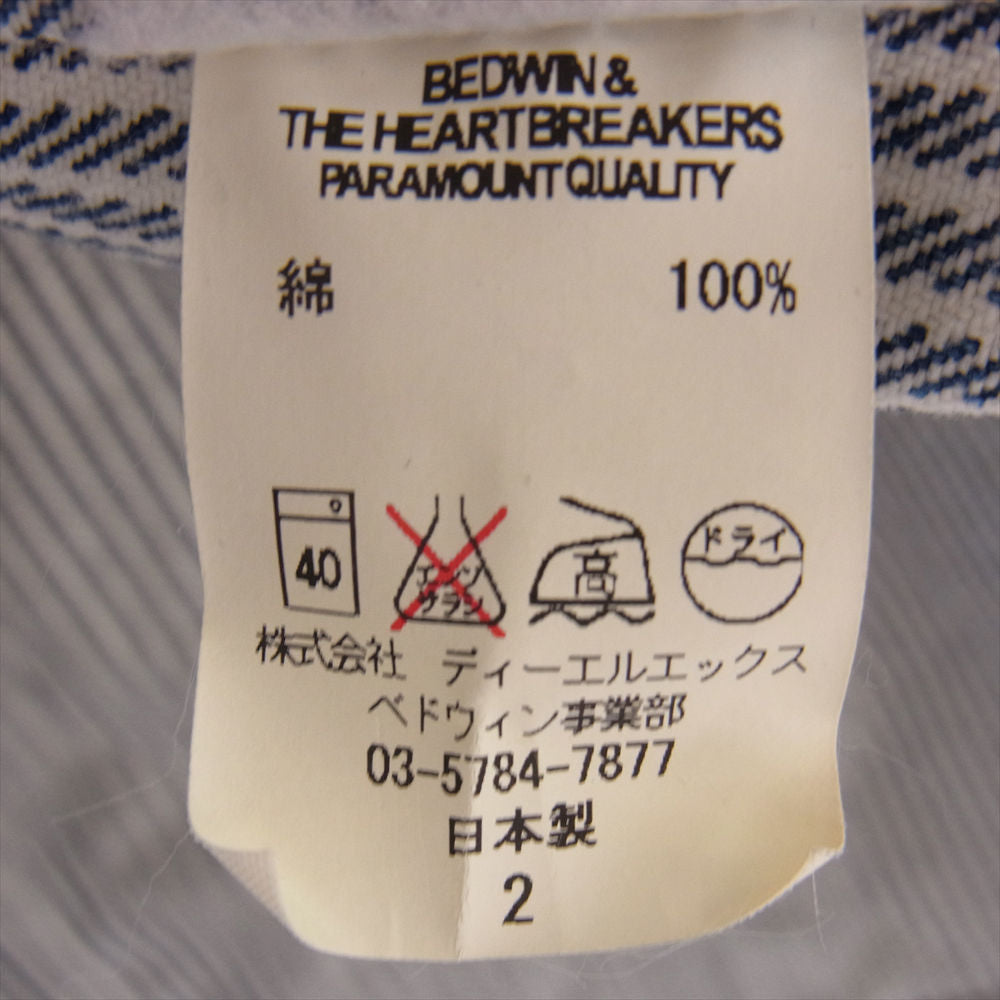 ベドウィン × PARAMOUNT パラマウント ヒッコリー カバーオール ジャケット ライトブルー系【中古】