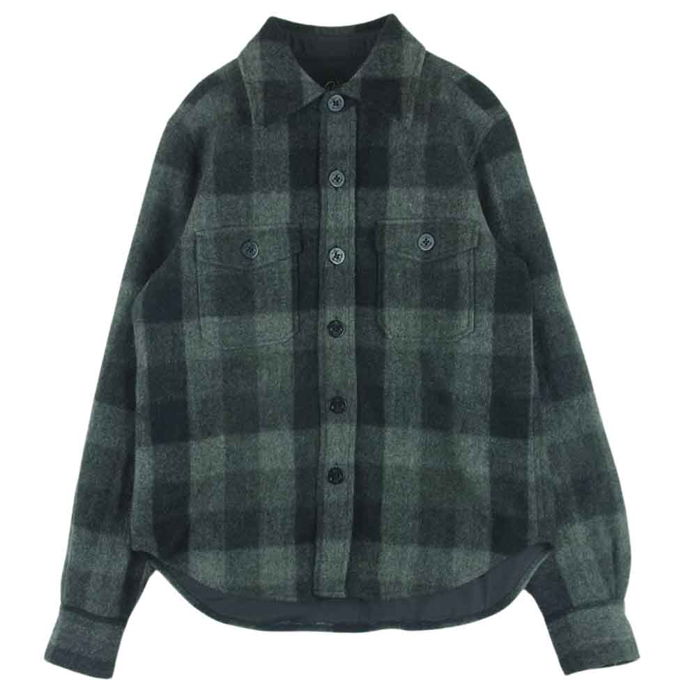 Rags McGREGOR ラグスマックレガー LODEN STEINER CPO JACKET ウール チェック 長袖 シャツ 日本製 グレー系 M【中古】
