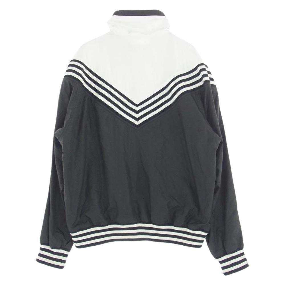 LACOSTE ラコステ CHEMISE シュミーズ ロゴワッペン ワニ刺繍 フルジップハイネック トラックジャケット ブラック系 ホワイト系 180/4【中古】