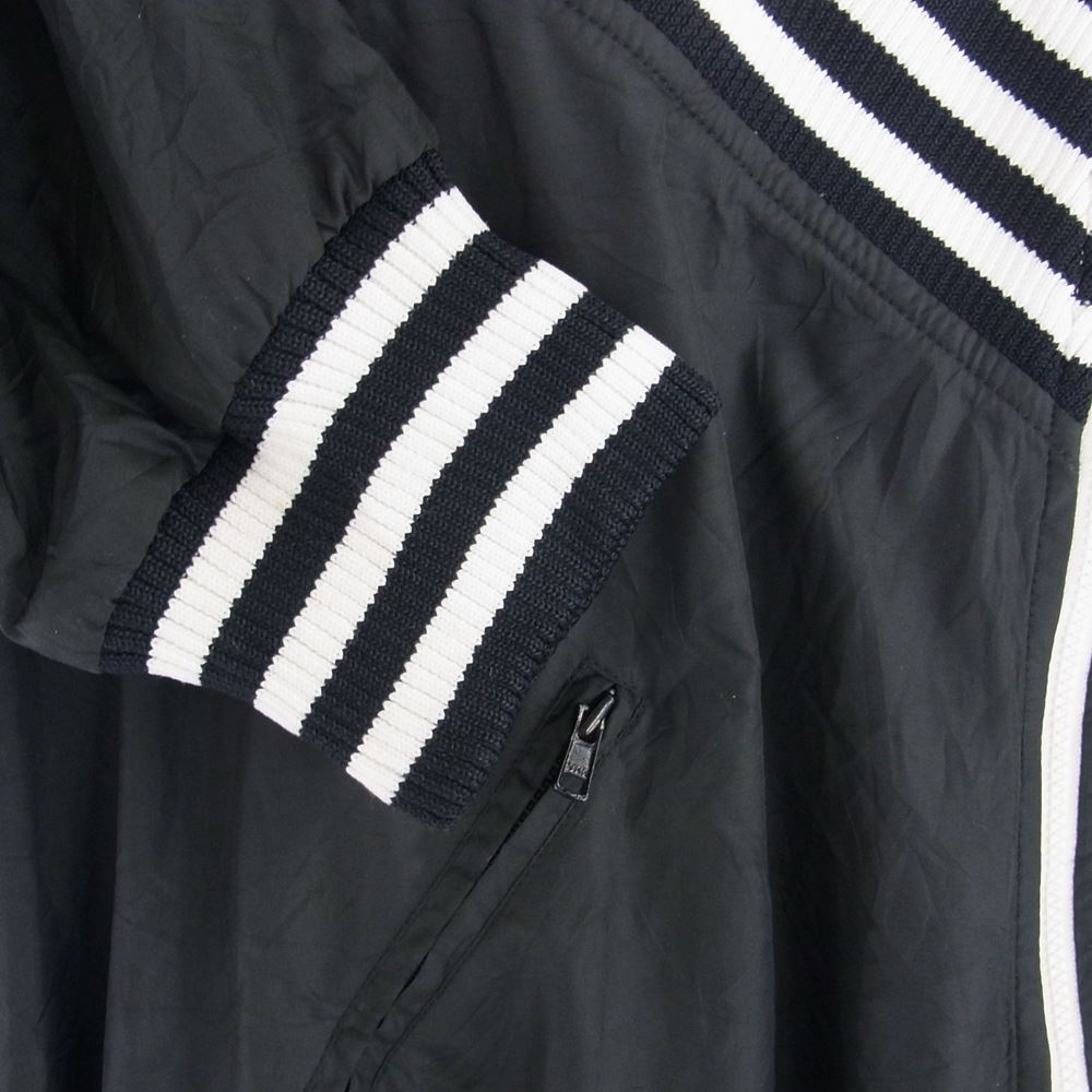 LACOSTE ラコステ CHEMISE シュミーズ ロゴワッペン ワニ刺繍 フルジップハイネック トラックジャケット ブラック系 ホワイト系 180/4【中古】