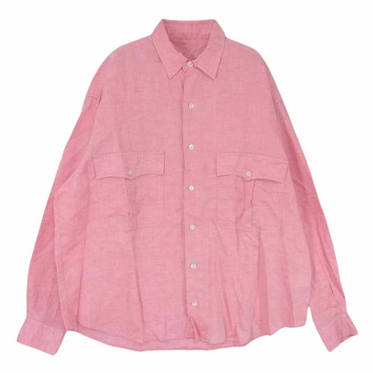 PORTER CLASSIC ポータークラシック ROLL UP SHIRT ロールアップ シャツ ピンク ピンク系 S【中古】