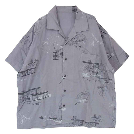 PORTER CLASSIC ポータークラシック 20AW ALOHA SHIRT SERGIO LEONE セルジオレオーネ アロハシャツ グレー系 XS【中古】
