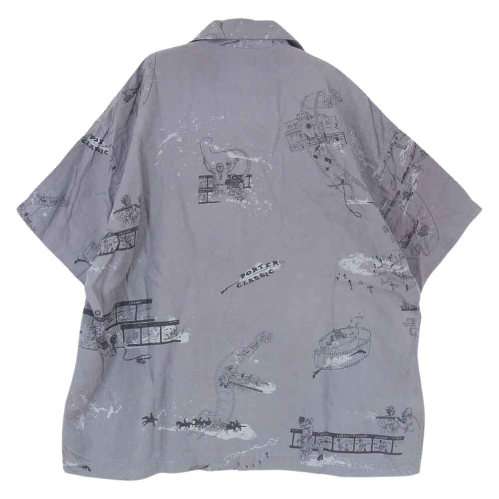 PORTER CLASSIC ポータークラシック 20AW ALOHA SHIRT SERGIO LEONE セルジオレオーネ アロハシャツ グレー系 XS【中古】