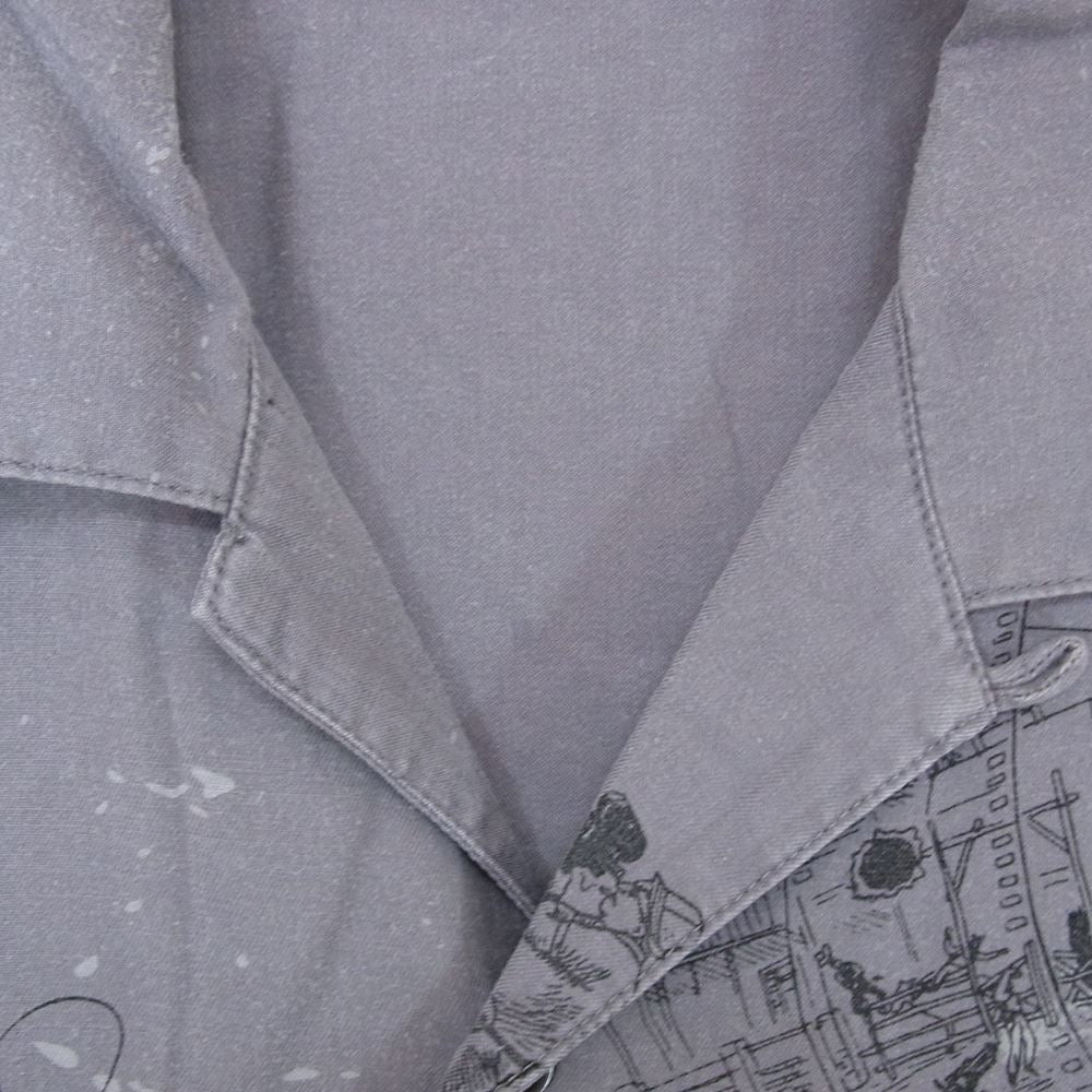 PORTER CLASSIC ポータークラシック 20AW ALOHA SHIRT SERGIO LEONE セルジオレオーネ アロハシャツ グレー系 XS【中古】