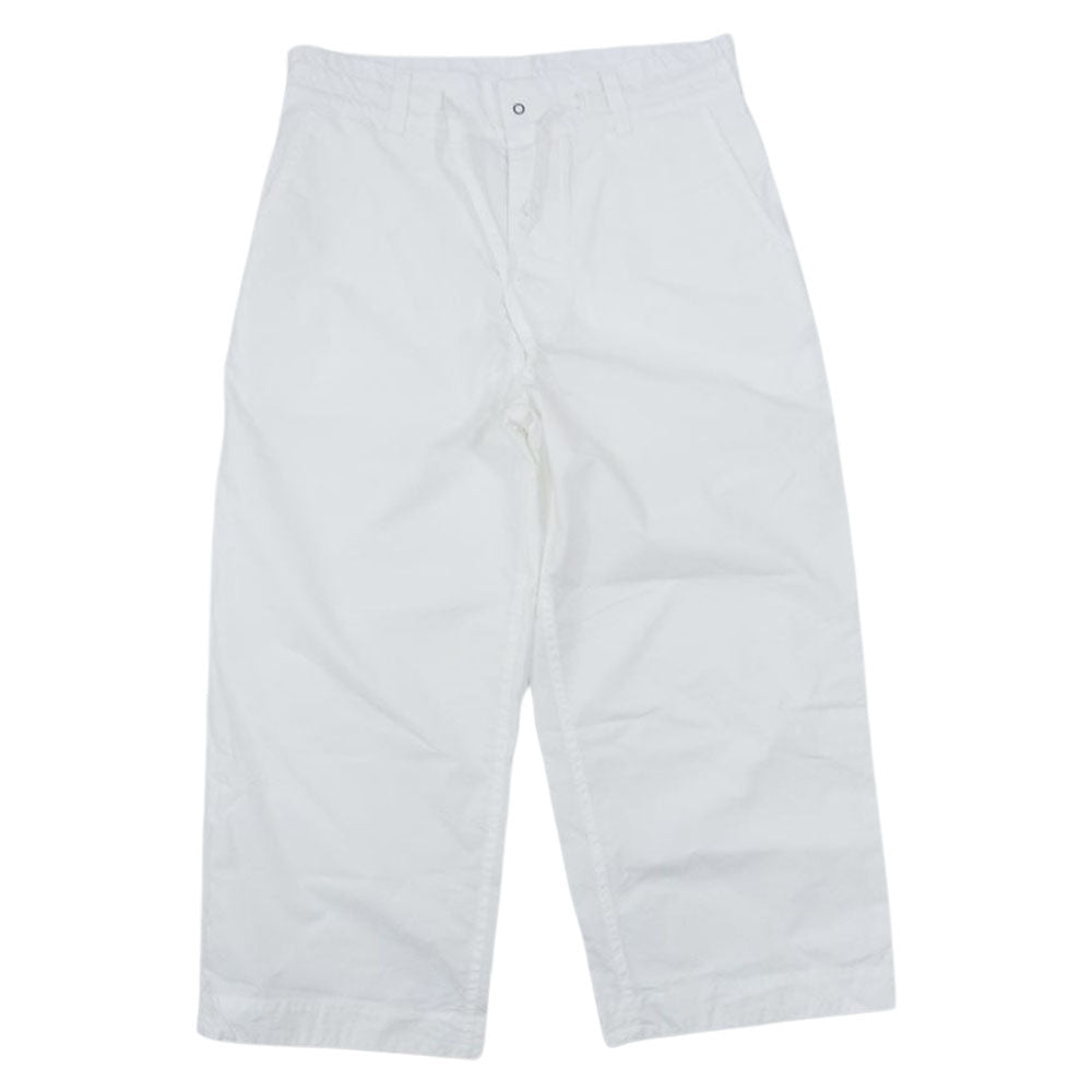 PORTER CLASSIC ポータークラシック 23SS TYPEWRITIER WIDE PANTS CORDURA NYLON YARN コーデュラナイロンヤーン タイプライター ワイドパンツ ホワイト系 S【中古】