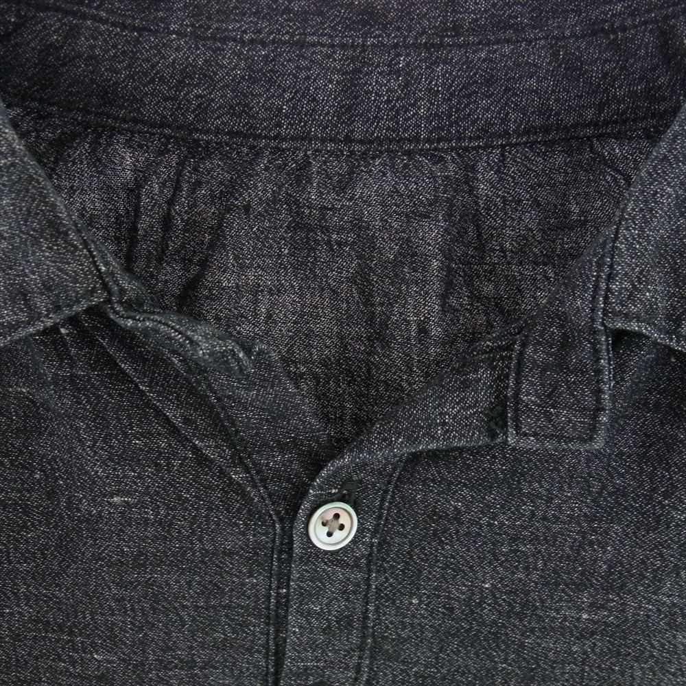PORTER CLASSIC ポータークラシック 21SS BRESSON LINEN LONG SMOCK SHIRT WATCH CHAIN ITEM ブレッソン リネン ロングスモック プルオーバー 長袖 シャツ グレー系 1【中古】