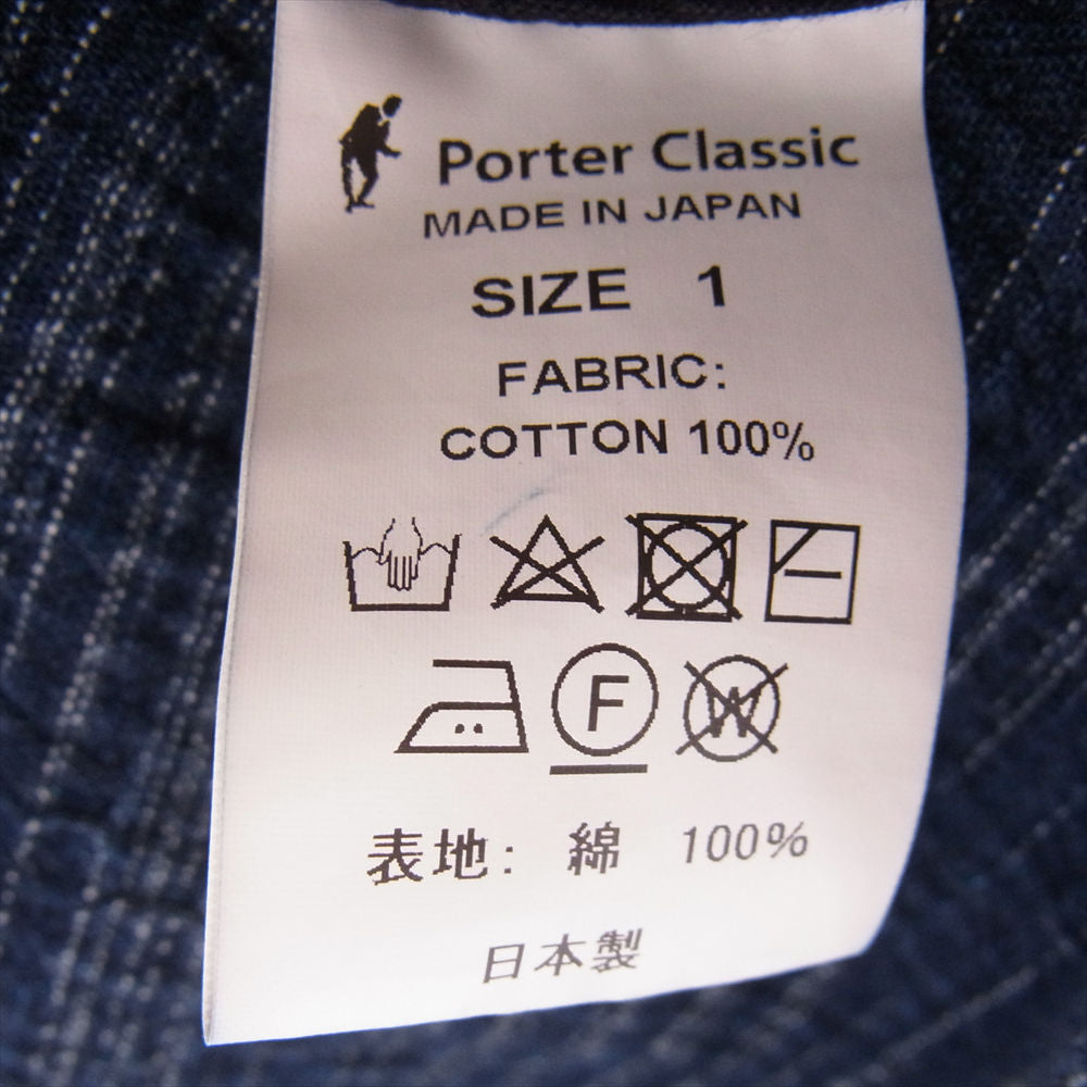 PORTER CLASSIC ポータークラシック 19AW KASURI SMOCK INDIGO 絣 カスリ スモック インディゴ プルオーバー ジャケット シャツ 1【中古】