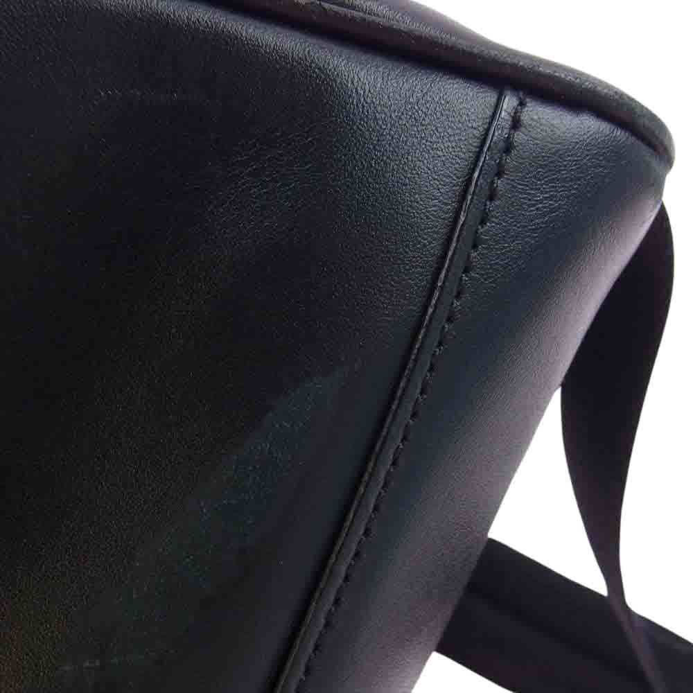 COACH コーチ 5091 シグネチャー レザー リュック バックパック ブラック系【中古】