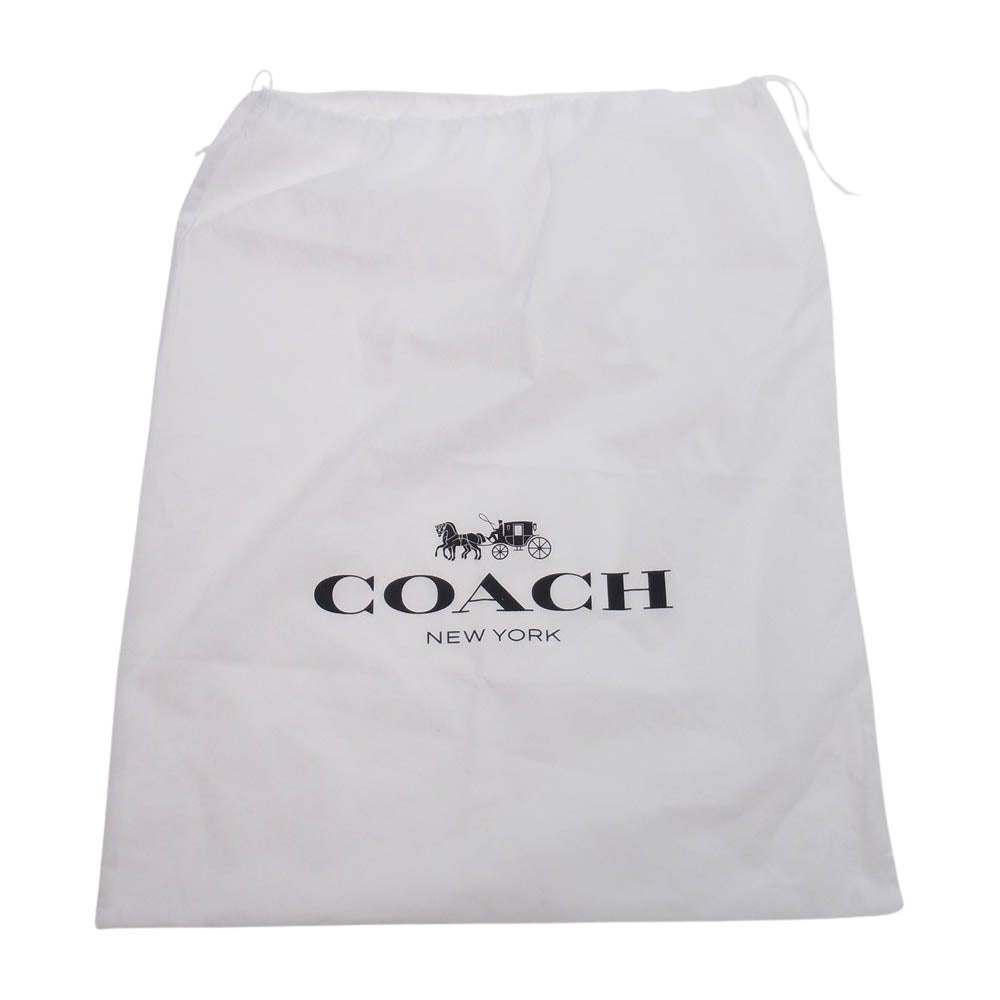 COACH コーチ 5091 シグネチャー レザー リュック バックパック ブラック系【中古】