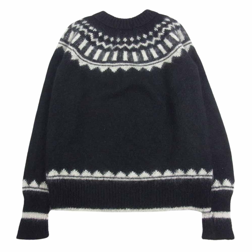 ザ・リラクス 17AW 17FW-REKN-053-J フェアアイル シルク混 モヘヤ モヘア ウール ニット セーター ブラック系 48【中古】