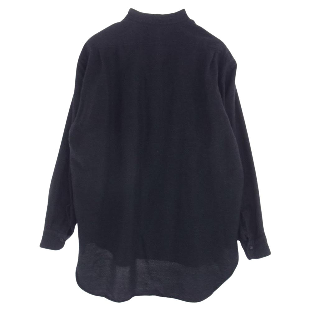 COMOLI コモリ 19AW Q03-02004 ウール シルク プルオーバー シャツ チャコール ブラック系【中古】