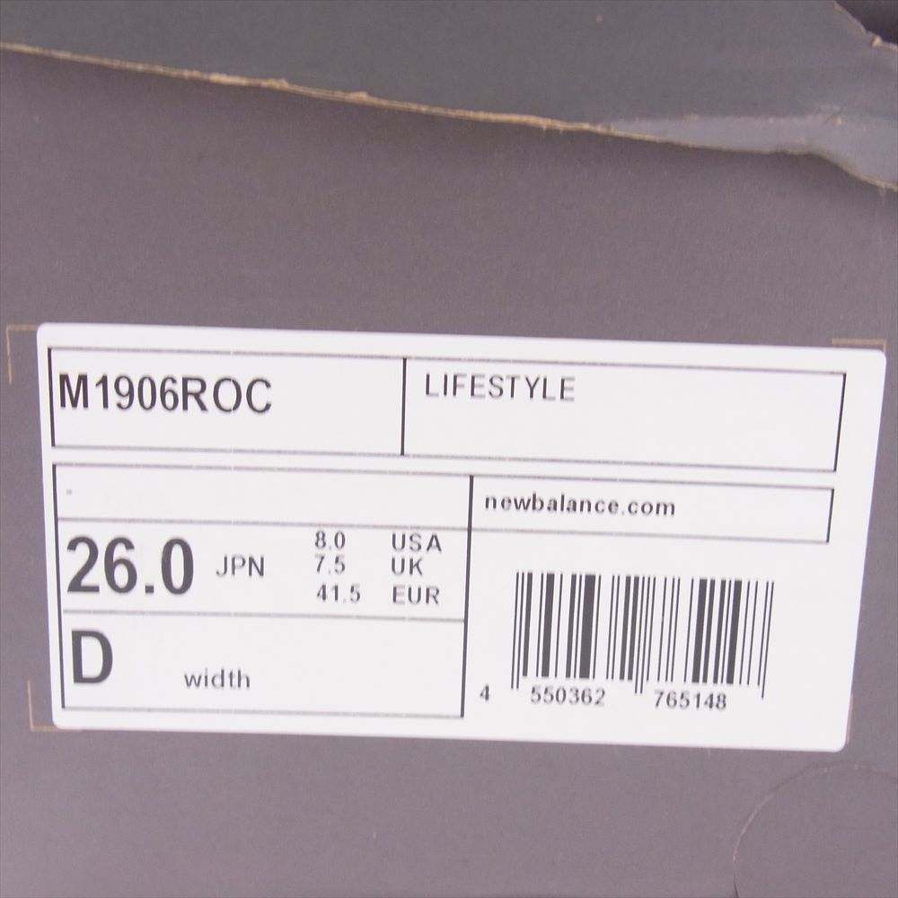 NEW BALANCE ニューバランス M1906ROC Cordura コーデュラ スエード メッシュ スニーカー ブラック系 26cm【新古品】【未使用】【中古】
