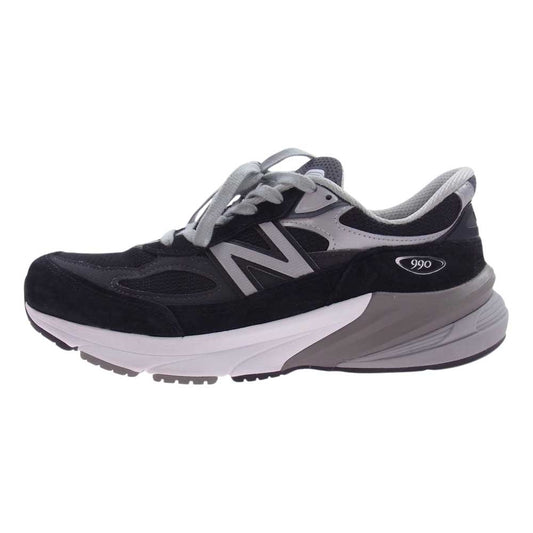 NEW BALANCE ニューバランス M990BK6 ピッグスキンスエード シンセティックレザー メッシュ スニーカー ブラック系 26.5cm【美品】【中古】