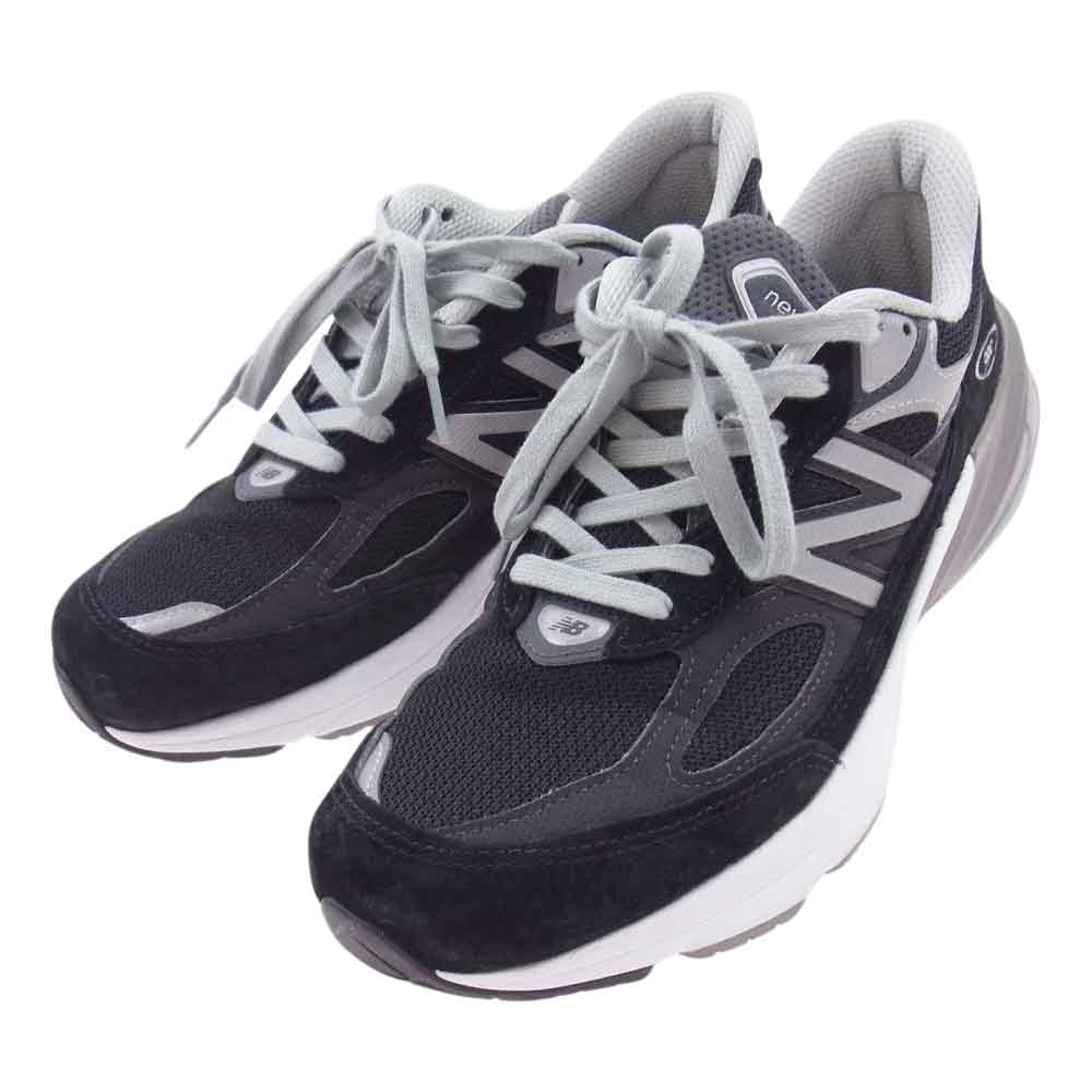 NEW BALANCE ニューバランス M990BK6 ピッグスキンスエード シンセティックレザー メッシュ スニーカー ブラック系 26.5cm【美品】【中古】