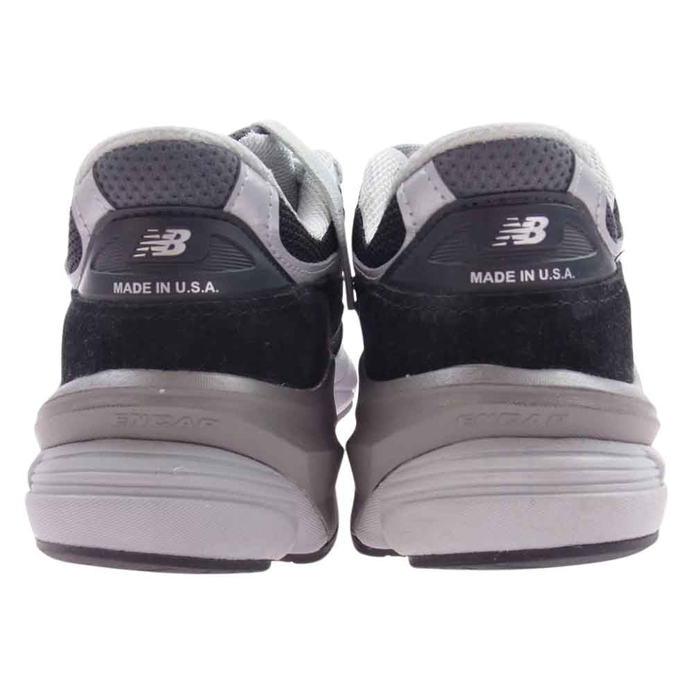NEW BALANCE ニューバランス M990BK6 ピッグスキンスエード シンセティックレザー メッシュ スニーカー ブラック系 26.5cm【美品】【中古】