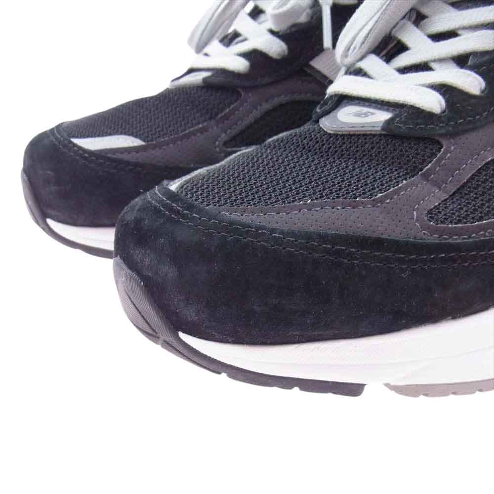 NEW BALANCE ニューバランス M990BK6 ピッグスキンスエード シンセティックレザー メッシュ スニーカー ブラック系 26.5cm【美品】【中古】