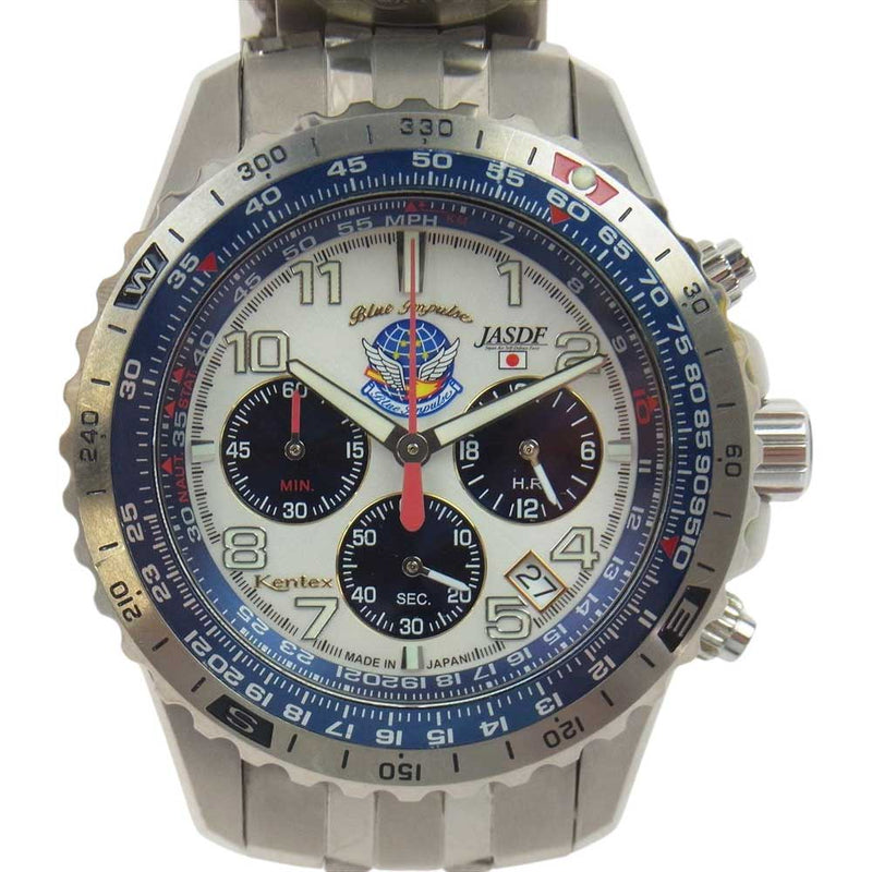 ケンテックス S683M-03 BLUE INPULSE TITAN NAVIGATION クオーツ 腕時計 シルバー系【中古】