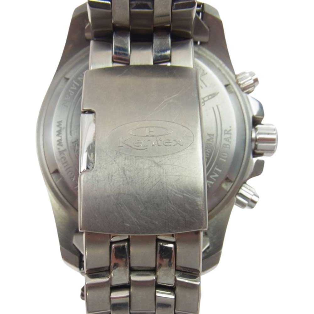 ケンテックス S683M-03 BLUE INPULSE TITAN NAVIGATION クオーツ 腕時計 シルバー系【中古】
