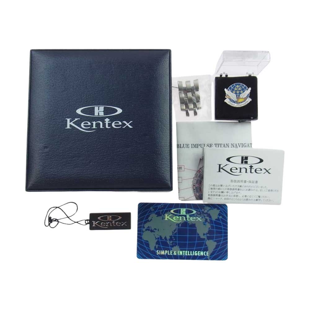 ケンテックス S683M-03 BLUE INPULSE TITAN NAVIGATION クオーツ 腕時計 シルバー系【中古】