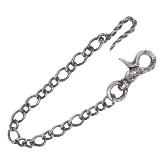 ARGENT GLEAM アージェントグリーム AC-104 GHOSTクリップ ツイストフックカスタム ウォレットチェーン シルバー系【中古】