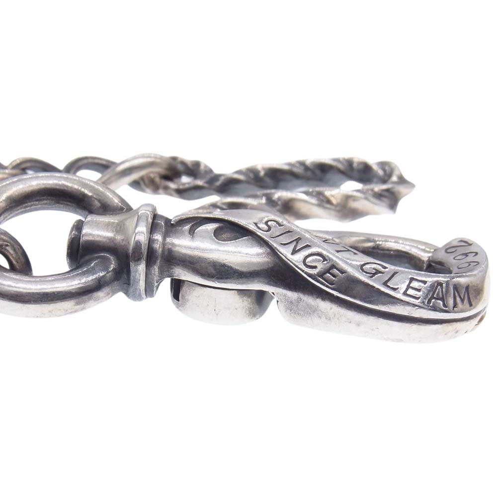 ARGENT GLEAM アージェントグリーム AC-104 GHOSTクリップ ツイストフックカスタム ウォレットチェーン シルバー系【中古】