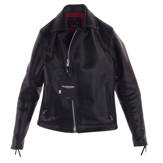 KADOYA カドヤ HISTORY SAPPORO別注 TWR-H5 ハードステア レザー ダブルライダースジャケット ブラック系 M【中古】