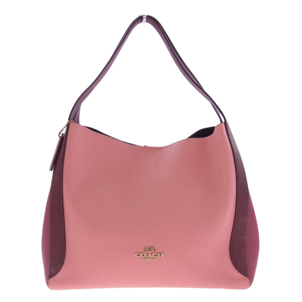 COACH コーチ E2198-76088 ハドリー ホーボー レザートートバッグ ショルダーバッグ ピンク系【中古】