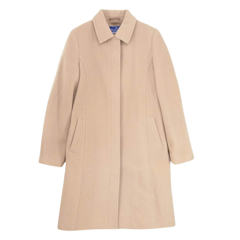 BURBERRY BLUE LABEL バーバリーブルーレーベル FNF26-731 ウール 比翼 ステンカラー ロング コート ベージュ系 38【中古】