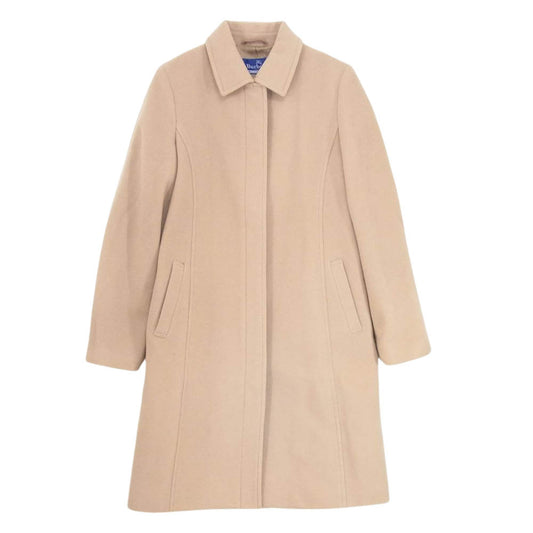 BURBERRY BLUE LABEL バーバリーブルーレーベル FNF26-731 ウール 比翼 ステンカラー ロング コート ベージュ系 38【中古】
