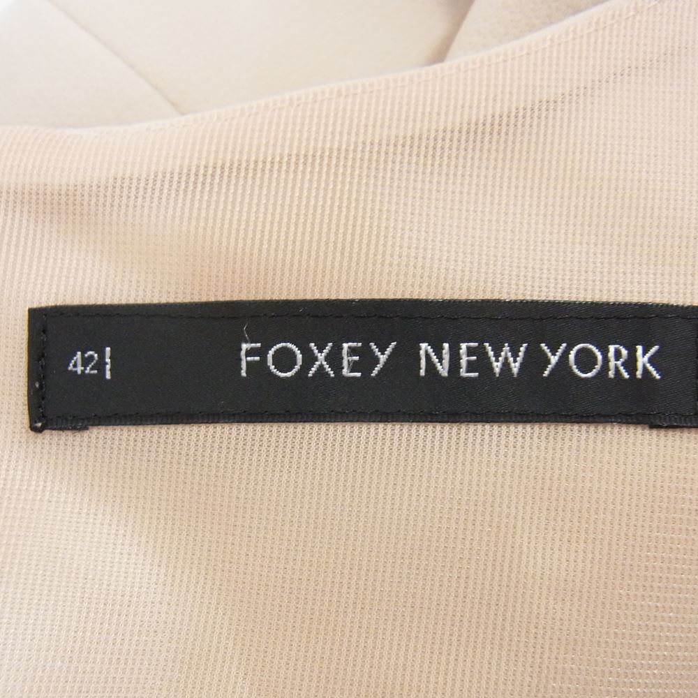 FOXEY フォクシー 28273-NSOFF211T NEWYORK ニューヨーク バックファスナー ノースリーブワンピース オフホワイト系 42【中古】