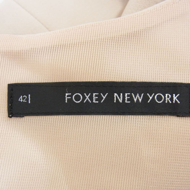FOXEY フォクシー 28273-NSOFF211T NEWYORK ニューヨーク バックファスナー ノースリーブワンピース オフホワイト系 42【中古】