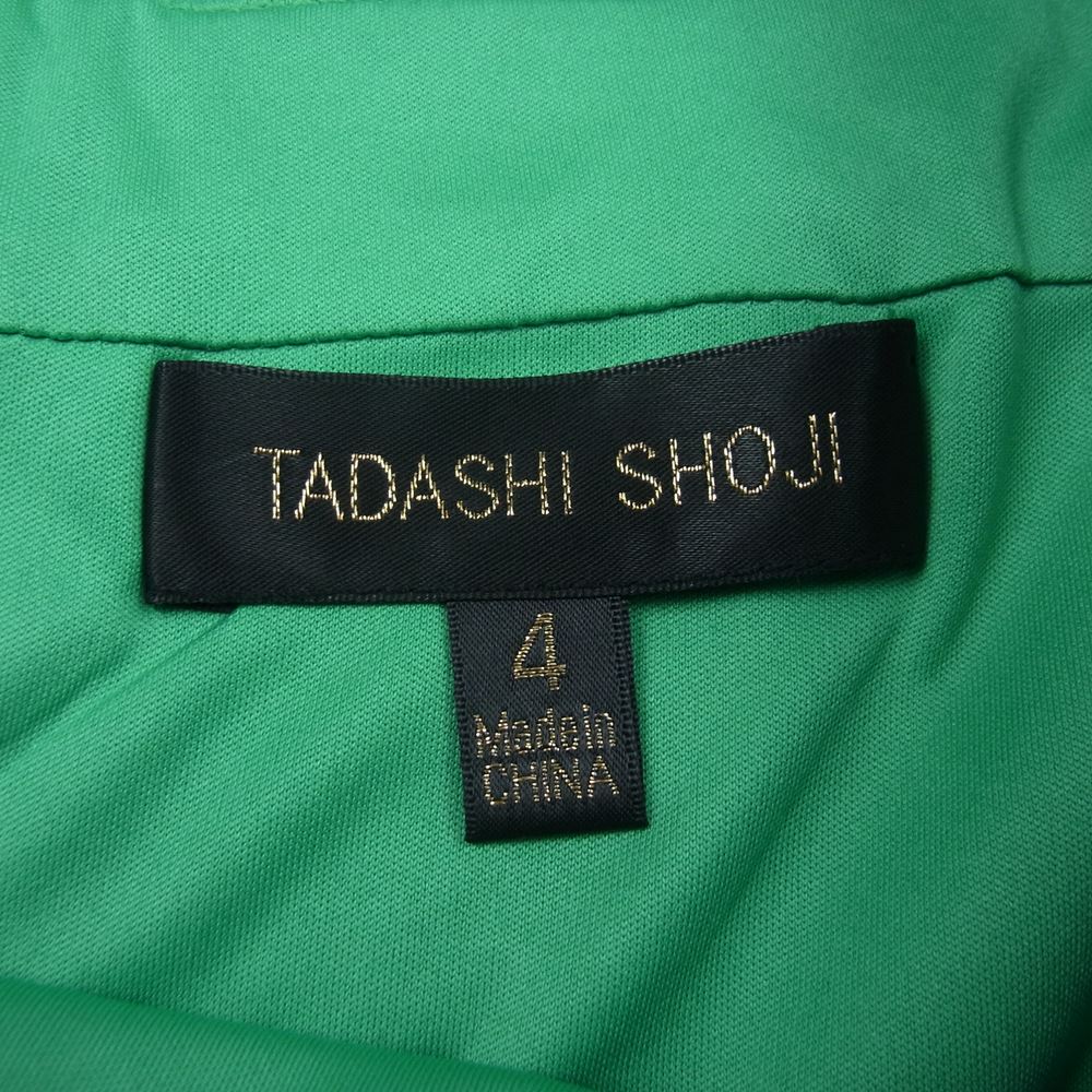TADASHI SHOJI ADU915M EMBROIDERED BANDED LACE DRESS エンブロイダリー バンデッドレース タイト ドレスワンピース グリーン グリーン系 4【中古】