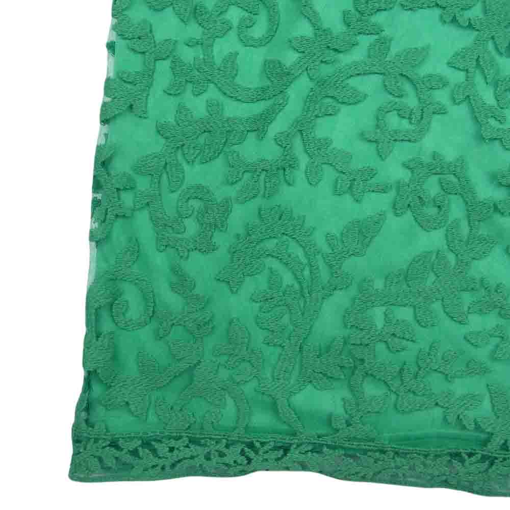 TADASHI SHOJI ADU915M EMBROIDERED BANDED LACE DRESS エンブロイダリー バンデッドレース タイト ドレスワンピース グリーン グリーン系 4【中古】