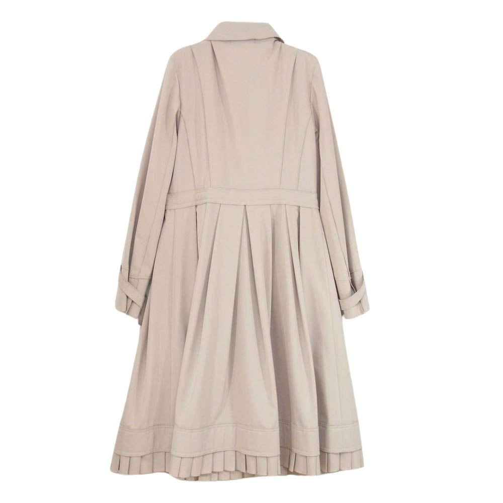 FOXEY フォクシー 23813-SPSAN55 NEWYORK ニューヨーク 裾プリーツ加工 ウエストポイント チェスターコート ベージュ系 40【中古】
