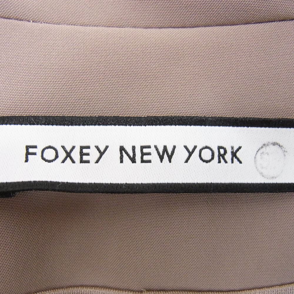 FOXEY フォクシー 37016-NSCFI401T NEWYORK ニューヨーク ドロップウエスト ウォータープルーフ ストレッチ トレンチコート ベージュ系 40【美品】【中古】