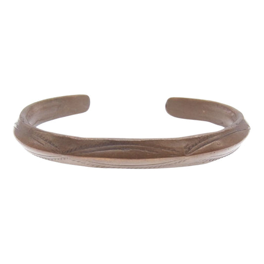 ナバホ  BANGLE スタンプ バングル ライトブラウン系【中古】
